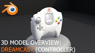 Dreamcast Official Controller  3D Model Overview [upl. by Uri]