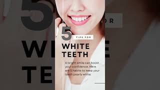 5 habits for White Teeth health teethwhitening teeth [upl. by Werdma]