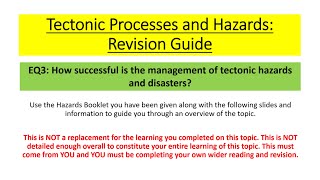 Edexcel A Level Geography  Tectonics EQ3 Revision [upl. by Phira846]