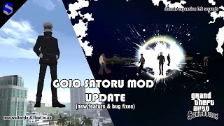 UPDATE GTA SA  Gojo Satoru Jujutsu Kaisen Mod New Features amp Bug Fixes [upl. by Carol]