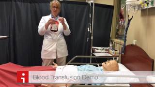 Blood Transfusion Demo [upl. by Ogires]