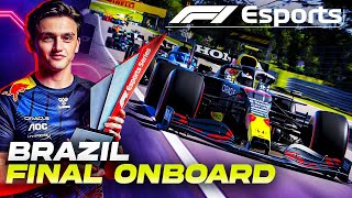 Checo Perez Defense in F1 Esports Title Decider Onboard Commentary  F1 2021 [upl. by Rothschild]