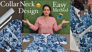 Collar Patti neck dezine  School uniform neck design with eazy Method 😍 [upl. by Alih533]