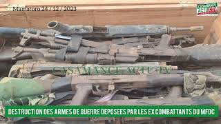 Casamance regardez les armes de guerres des excombattants du MFDC Diakaye détruites [upl. by Martine514]