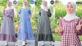 Model Baju Gamis Remaja Terbaru 2025 Sophie Motif Kotak Kotak Cantik [upl. by O'Conner870]