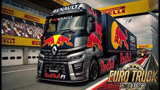 Transporting the Red Bull F1 Car to the Grand Prix  Euro Truck Simulator 2 [upl. by Anelegna666]