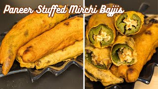 Paneer Stuffed Mirchi Bajji  Mirchi Bajji Recipe  Ramadan Special Recipe [upl. by Atineb]