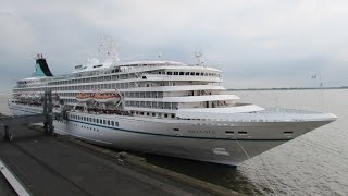 MS Artania  Ablegen und auslaufen in Bremerhaven  Phoenix Reisen [upl. by Nymrak536]