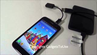 Answer  Micromax A116 USB Connect To Hard Disk Flash Drive Memory Card Works [upl. by Oeak]