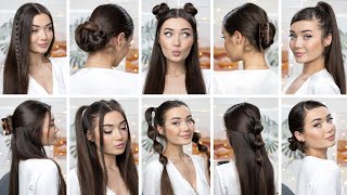 10 EASY HEATLESS BACK TO SCHOOL HAIRSTYLES [upl. by Eissirc578]