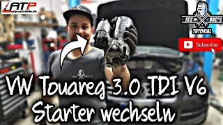 Vw Touareg 7l  30 TDI V6  BKS  Anlasser  Starter ausbauen  Kurzanleitung  Replacement [upl. by Ayardna]