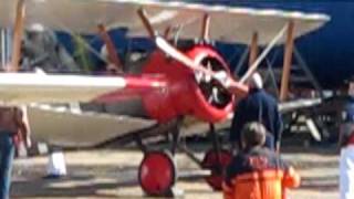 Sopwith Camel Clerget engine start up at Brooklands MuseumWeybridge England 7th March 2010 [upl. by Yee]