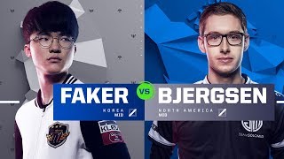 Faker vs Bjergsen  Quarterfinals  1v1 Tournament  2017 AllStar Event [upl. by Narrat]