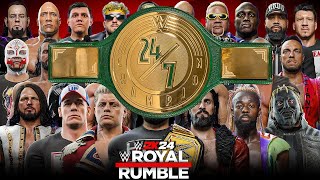 WWE 2K24 ROYAL RUMBLE MATCH FOR THE WWE 247 CHAMPIONSHIP [upl. by Noled]