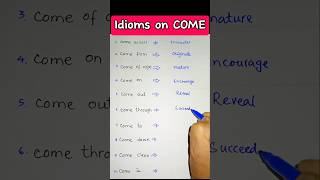 Idioms on COME  ELT  Grammar  Vocabulary Linguistics  Inflection  MorphologyLinguaFranca1 [upl. by Ynattib]