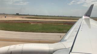 Hot Weather 737800 Takeoff from Dallas Fort Worth [upl. by Heimer]