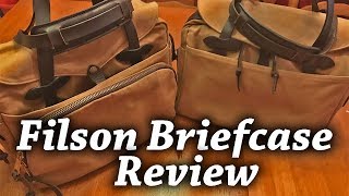 Filson Briefcase Review 258 vs 257  Padded Rugged Twill Computer vs Briefcase [upl. by Einneg]