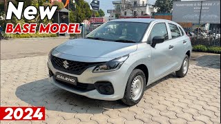 New BALENO Sigma Base Model 2024 Silver Colour ✅ Maruti Suzuki Baleno 2024 Base Model Review [upl. by Ajnos]