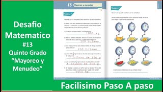 Desafio Matematico 13 Mayoreo y Menudeo  Quinto Grado Consigna 1 12 [upl. by Artemisia]