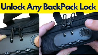 How To Unlock Forgotten Suitcase  Luggage  Backpack Combination Lock password 2 minutes Job [upl. by Ahs]