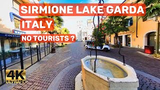 SIRMIONE LAKE GARDA ITALY  EMPTY IN AUTUMN WINTER  4K [upl. by Waldemar]