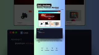 How To Create a Perfect Sticky Navbar in CSS Easy Tutorial with Code css shorts webdesign tips [upl. by Adnawahs467]