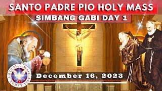 Simbang Gabi Day 1 Mass Today Live at Santo Padre Pio National Shrine  Batangas 16 Dec 2023 [upl. by Noir665]