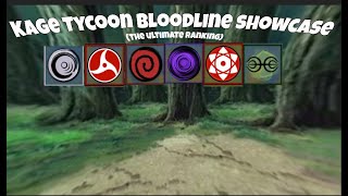 Top Kage Tycoon Bloodlines The Ultimate Rankingold [upl. by Nagy]