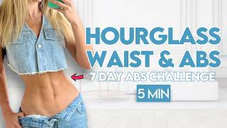 My Daily Abs amp Waist 5 min Workout  7 Day Abs Challenge  Day 1 [upl. by Danby]