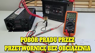 Ile prądu pobiera przetwornica napięcia bez obciążenia inwerter falownik XIJIA 12V 1500W pomiar [upl. by Adnohsak]