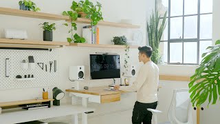 Modern Desk Setup amp Office Tour – Calm Cozy Creative [upl. by Eeram424]