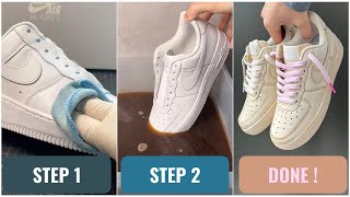 Customizing Air Force 1s with Coffee Dye 🤎 [upl. by Buckley]