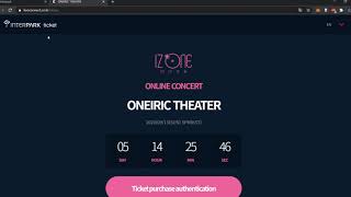 IZONE ONEIRIC THEATER Concert Ticket Verification Process [upl. by Aliuqaj]