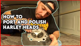 HOW TO PORT AND POLISH HARLEY HEADS🔥⛽🤘☃️ [upl. by Ilyah]