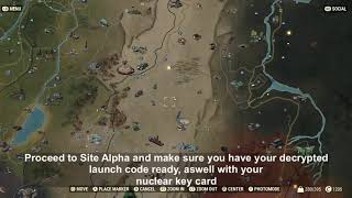 Fallout 76 Launching a Nuke  Site Alpha Walkthrough Part One [upl. by Cuttler]