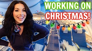 International Flight Attendant Life  WORKING A 3 DAY TRIP ON CHRISTMAS DAY ✈️🎄✨ [upl. by Aerdma914]