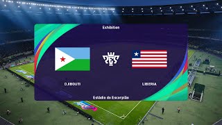 Djibouti vs Liberia 21032024 Africa Cup of Nations Preliminary Final PES 2021 [upl. by Nealson]