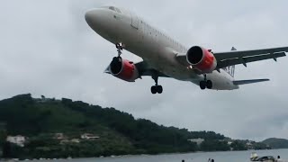 Dangerous Landings A320 Touchdown on Low Runway [upl. by Peter]