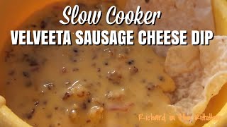 SLOW COOKER VELVEETA SAUSAGE CHEESE DIP [upl. by Haneeja]