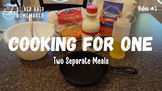 cooking for one  video 3  cook with me  cooking two separate meals for one person no food waste [upl. by Miru678]