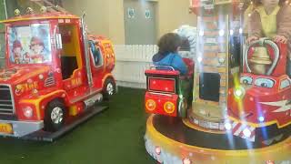 train kiddie ride with fireman Sam video [upl. by Ark]