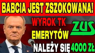 PRZEŁOMOWY WYROK TK TYSIĄCE EMERYTÓW W POLSCE OTRZYMAJĄ CO NAJMNIEJ 4000 zł NA KONIEC PIĄTKU [upl. by Helmer80]