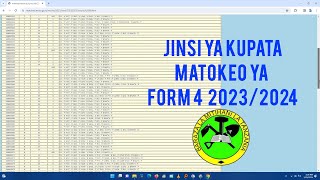 Jinsi ya kupata matokeo kidato cha nne 20232024 [upl. by Guenevere]