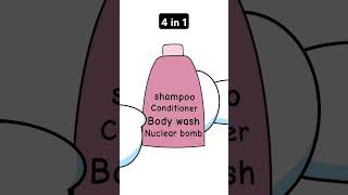 4 in 1 shampoo Animation memes animationmeme shorts [upl. by Isla407]