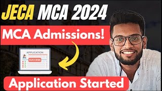 JECA 2024 Form Fillup  MCA Master of Computer Application [upl. by Attebasile898]