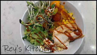 Chicken Poke Bowl Recipe  Healthy and super easy recipe [upl. by Eimaj819]