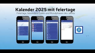 Kalender 2025 mit feiertage [upl. by Atteloiv]