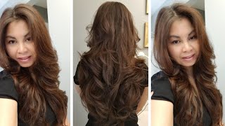 How to cut your own hair at home in long layers  Easy Long Layers Haircut [upl. by Xanthe]