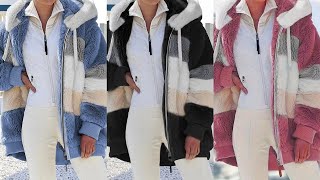 Womens Fleece Jacket Teddy Coat Hoodie Jacket Warm Breathable Street Daily Wear Vacation 13507351 [upl. by Deys]