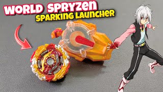 world spryzen beyblade and sparking launcher set  shu kurenai [upl. by Phira]